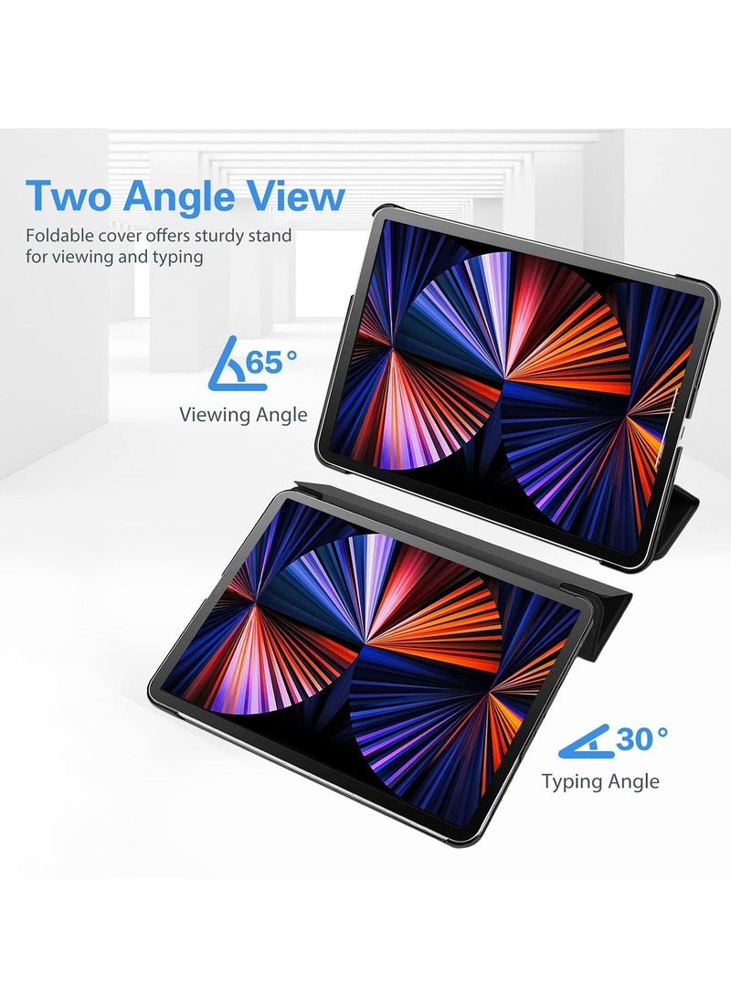 Procases IPad Pro 12.9 Case 2022  2021 2020  2018 Slim Stand Hard Back Shell Smart Cover Black - Image 5