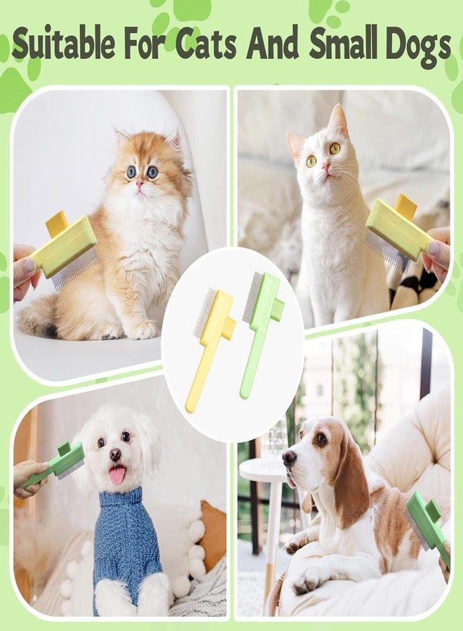 Akshify Self Cleaning Slicker Brush, Pet Grooming Brush for Dogs & Cats, Slicker & Flea Comb with Release Button, Steam Deshedding, Dual-Sided Stainless Steel Teeth, Removes Loose Undercoat (1 Pcs) - Image 5