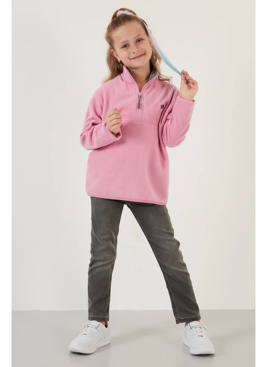 Lela Soft Textured Zippered Stand-Up Collar Winter Polar Children's Fleece 5905002