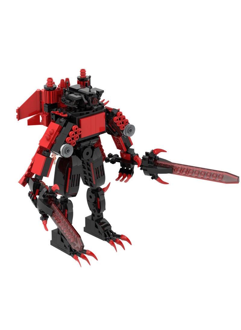 Y&D - Skibidi Toilet Man Toy Building Blocks 599 Pcs Red Titan Surveillance King Toy Ideas Toys Battle Horror Game Model Ideas Toys Gifts for Adult & Kids - Image 1
