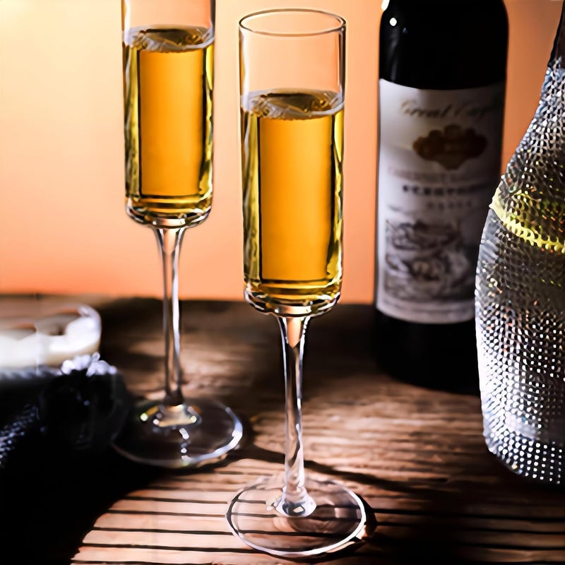 WQR Crystal Wine Glasses Champagne Brandy Big Stem Wine Glass 250 ML White Wine Red Wine Glasses for Party Restaurants Set of Long CH 2 - Image 3