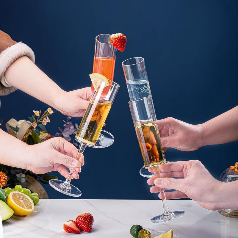 WQR Crystal Wine Glasses Champagne Brandy Big Stem Wine Glass 250 ML White Wine Red Wine Glasses for Party Restaurants Set of Long CH 2 - Image 4