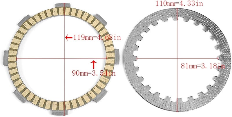 DEMULAX Motorcycle Clutch Friction Disc Plate Kit - Image 2