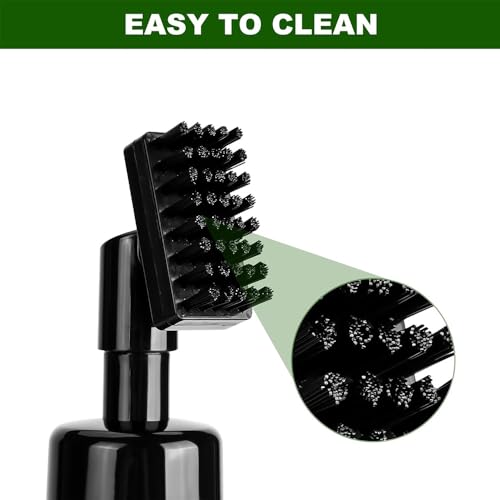 Golfoy Basics Golf Club Nylon Bristles Cleaning Brush with Water Spray Bottle, Holds 5oz Water Bottle with Magnetic Retractable Clip, Golf Cleaning Accessory (Black) - Image 3