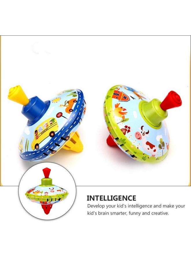 TOYANDONA - 1Pcs Spinning Top Toy For Kids Metal Gyroscopes Toy Traditional Iron Spinning Tops Toys For Girl Boy Educational Kindergarten Toys Party Favors - Image 1