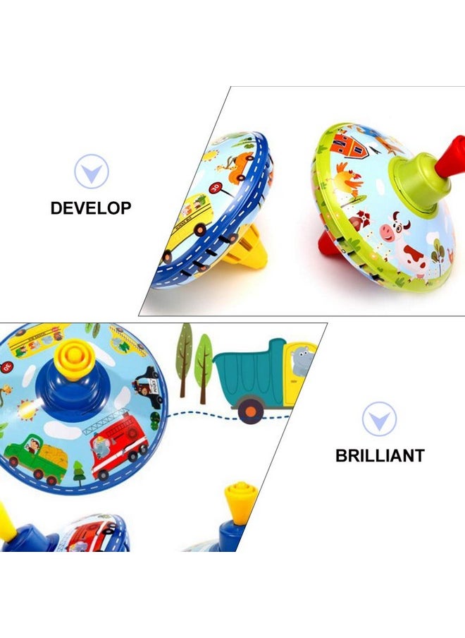 TOYANDONA - 1Pcs Spinning Top Toy For Kids Metal Gyroscopes Toy Traditional Iron Spinning Tops Toys For Girl Boy Educational Kindergarten Toys Party Favors - Image 1