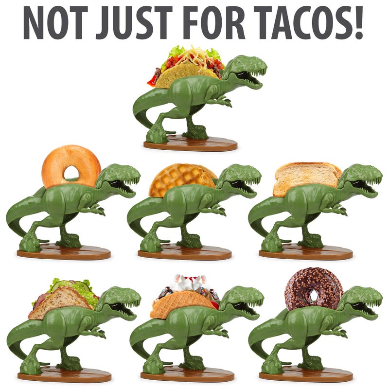 Funwares Original Tacosaurus - Dinosaur Taco Holder, Fun and Practical White Elephant Gift, Hold 2 Tacos - Image 4