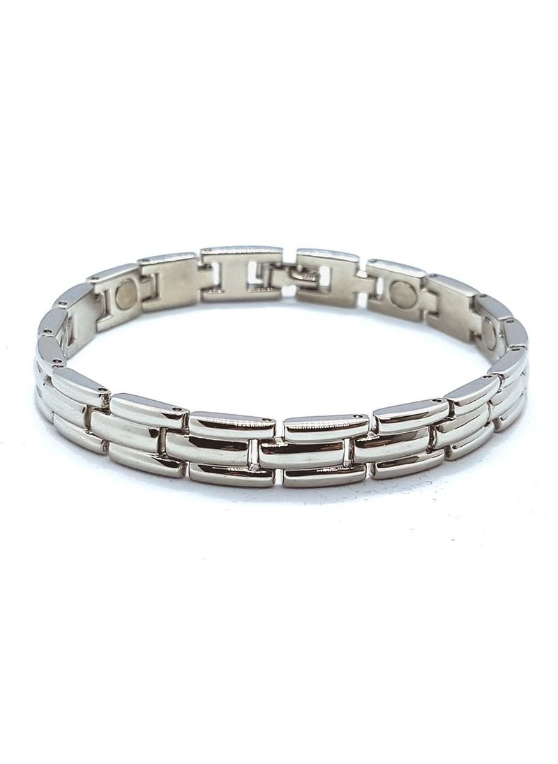 Smart Innovation - Magna Power Magnetic Therapy Bracelet Silver Colour for Arthritis, Carpal Tunnel, and Joint Pain Relief - Image 1