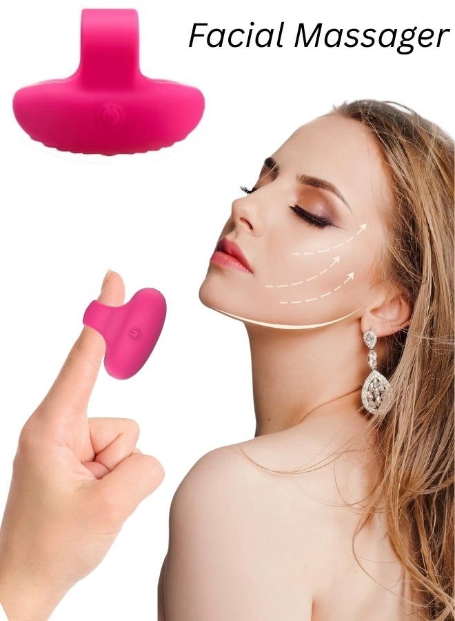Facial Mini Massager Handheld Portable Quiet Ring Massager Waterproof USB Rechargeable Powerful Multifunctional Travel Pocket Face Eye Massager - Image 1