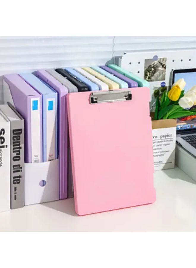 Large Capacity A4 Binder Organizer With Binder Clips Heavy Duty Purple ABS Plastic Document Holder - Image 2