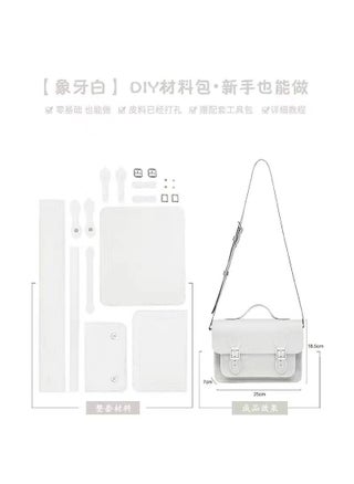 Handmade DIY Cambridge Satchel Fashion Bag White - pzsku/Z873C7BCD1F79A331046FZ/45/1746198589/74022b99-97e2-4b94-82b4-fe3f2498b628
