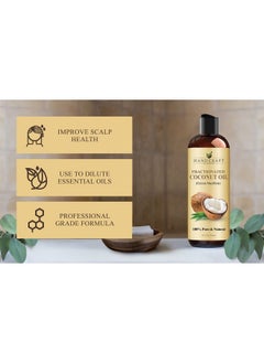 handcraft Blends Handcraft Blends Fractionated Coconut Oil - 8 Fl Oz - 100% Pure and Natural - Premium Grade Oil for Skin and Hair - Carrier Oil - Hair and Body Oil - Massage Oil  - Image 5