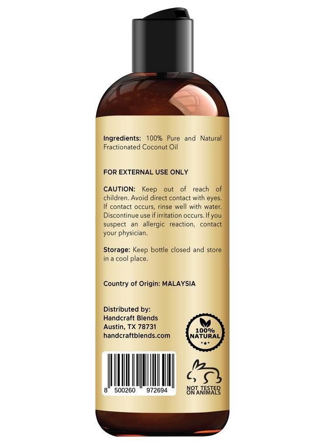 Handcraft Blends Fractionated Coconut Oil - 8 Fl Oz - 100% Pure and Natural - Premium Grade Oil for Skin and Hair - Carrier Oil - Hair and Body Oil - Massage Oil - Image 3