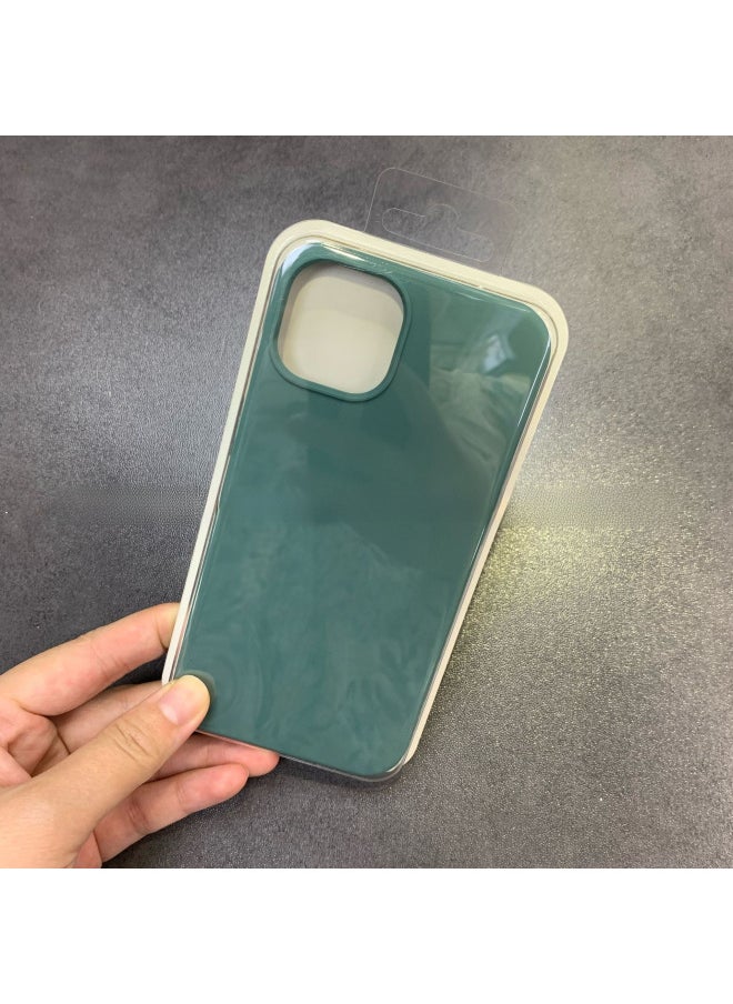 Generic For Iphone16 Liquid Silicone Phone Case For Iphone 16Pro Max/16Pro Full Covering Drop-Resistant Protective Case-Color:Pine Needle Green [with Logo]]-Applicable Model:For Iphone16plus [sealed Packaging]  - Image 1
