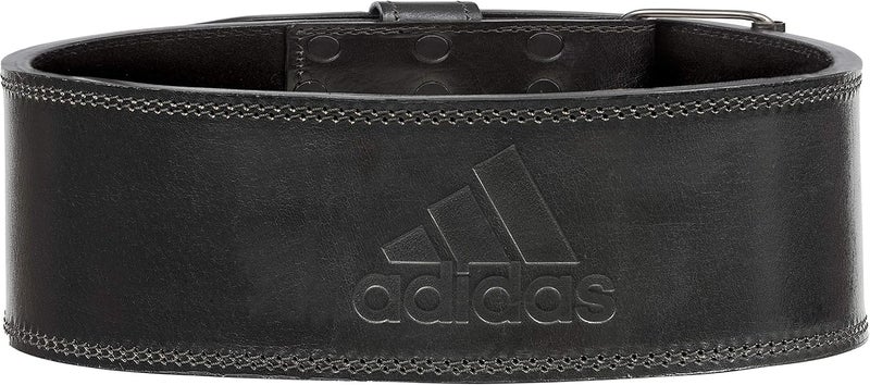 Adidas Leather Weightlifting Belt Premium Core Support for Heavy Lifting & Strength Training - Image 1