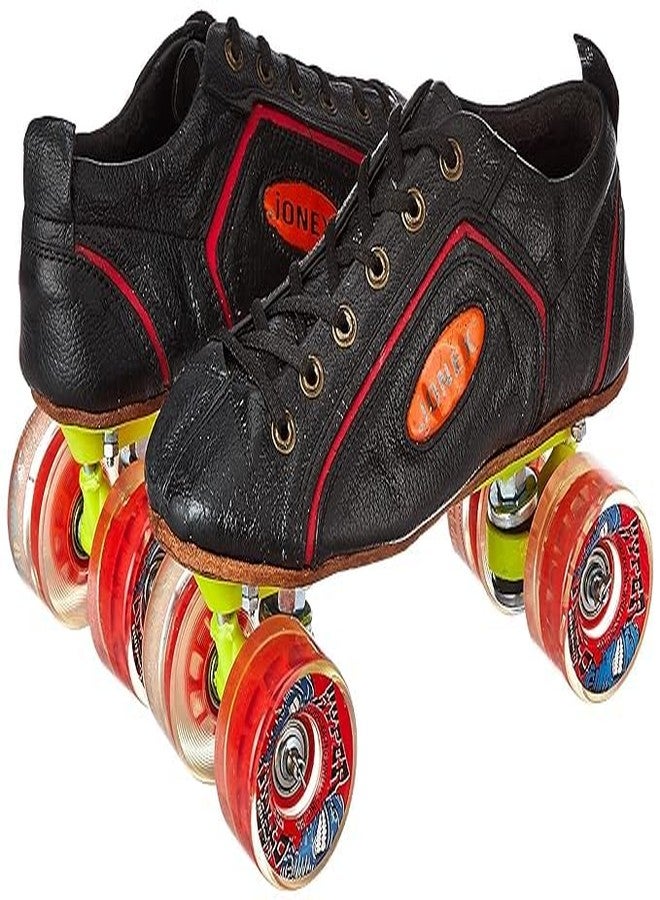 Jonex JJ Jonex Shoe Skates , Shoe Skates for Kids , Fix Body Shoe Skates (2 UK/Ind, Black- Gold) - Image 3
