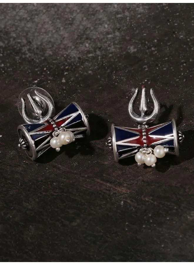 VOYLLA Moksha Damru Trishul Earrings