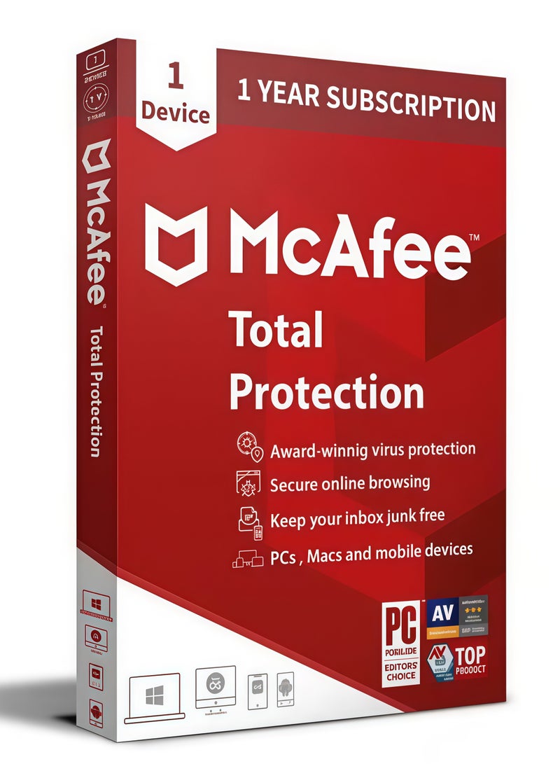 Mcafee total protiction 2023 for 1 year Antivirus
