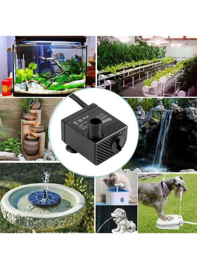 hygger Ultra Quiet 53GPH (200L/H, 3W) Submersible Mini Water Pump Comes with 2 Nozzles, for Aquariums, Fish Tank, Fountain, Hydroponics, Max Lift Height 1.7ft ,120V/60HZ, Power Cord 6ft - Image 2