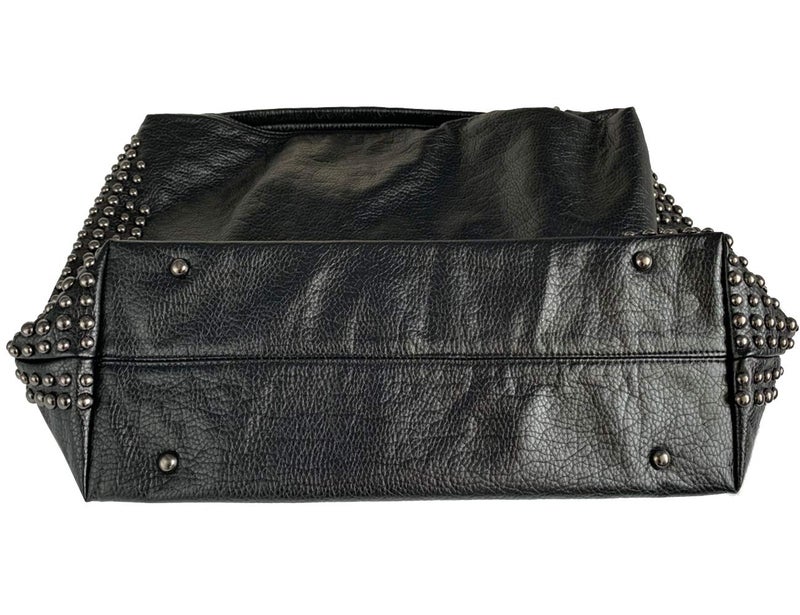 FiveloveTwo Women Rivet Purse Handbag Large Capacity Punk Shoulder Crossbody Bag Tote Satchel - Image 5
