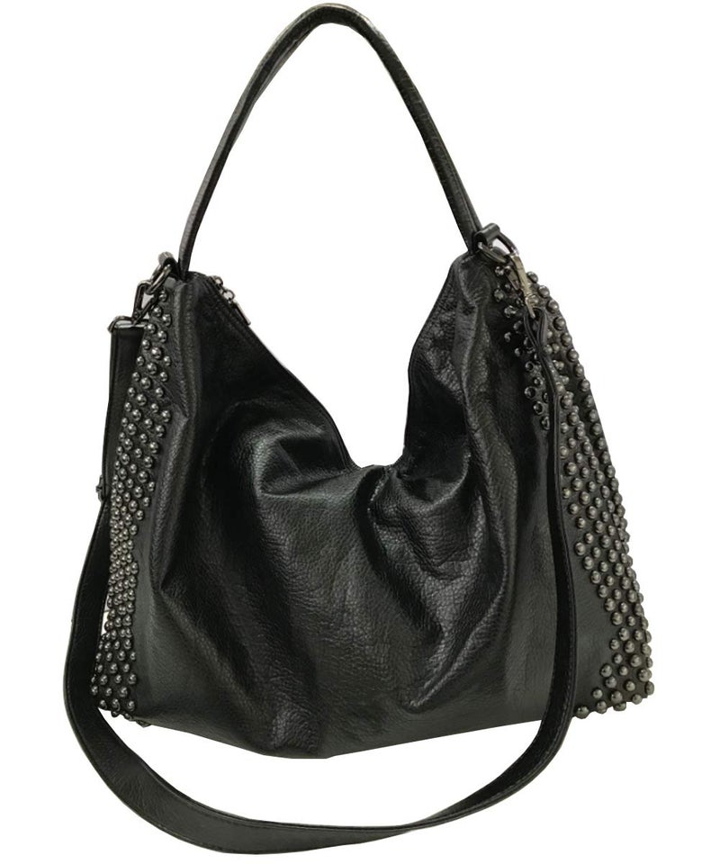 FiveloveTwo Women Rivet Purse Handbag Large Capacity Punk Shoulder Crossbody Bag Tote Satchel - Image 1