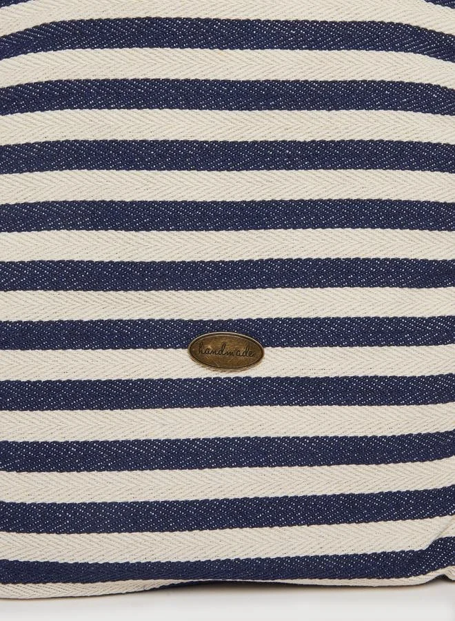 Styli Striped Metal Patch Detail Shopper Bag