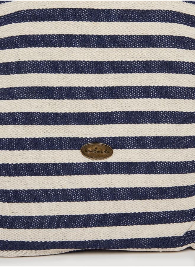 Styli Striped Metal Patch Detail Shopper Bag  - Image 5