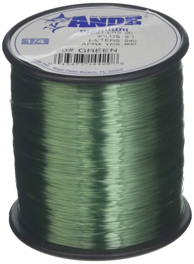 خيط صيد أحادي ممتاز من أندي A14-20G، بكرة ربع باوند، قوة 20 باوند، طول 600 ياردة، لون أخضر