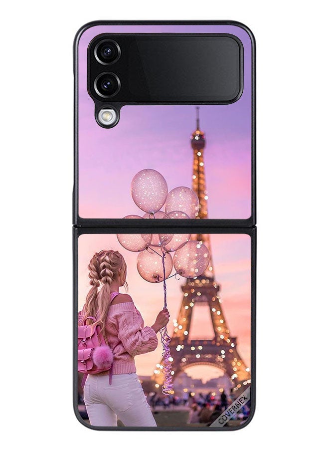 Covernex Protective Case Cover For Samsung Galaxy Z Flip 4 Girl Holding Balloons - Image 1