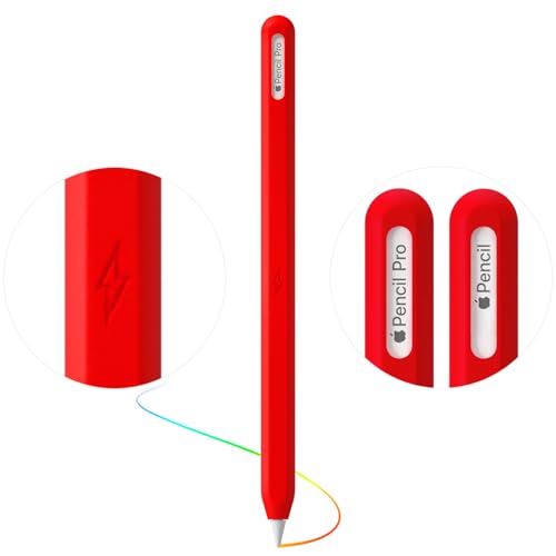 AKSHFETH Ultra Thin Protective Pencil Cover for Apple Pencil Pro &Apple Pencil 2nd Gen Silicone Case Sleeve Compatible with Apple Pencil Pro (red) - Image 1