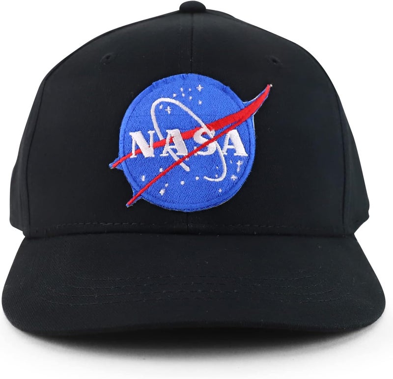 Armycrew Small Insignia NASA Patch Youth Size Cotton Structured Baseball Cap - Image 2