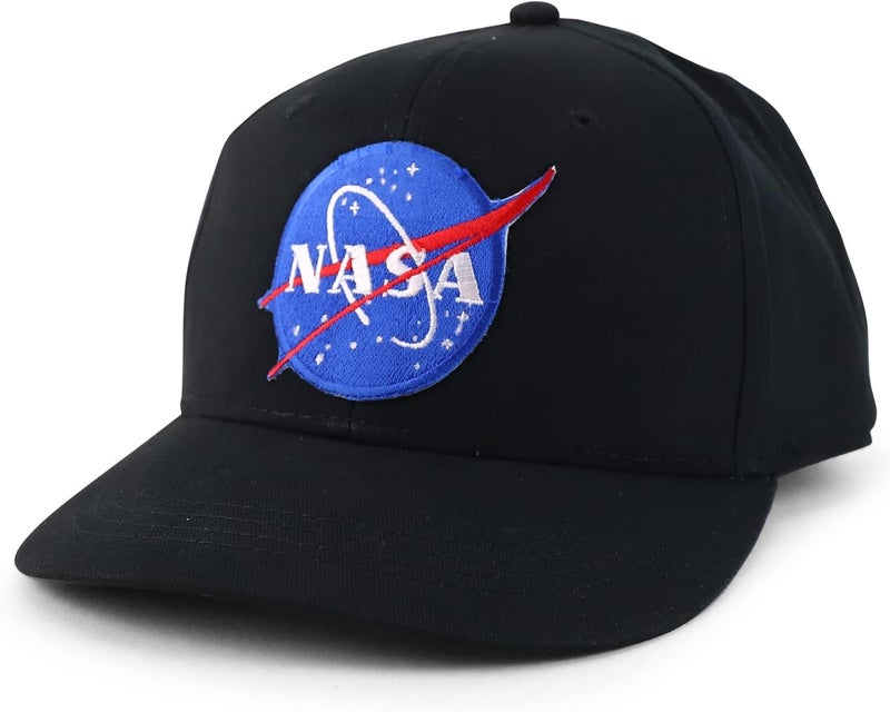Armycrew Small Insignia NASA Patch Youth Size Cotton Structured Baseball Cap - Image 1