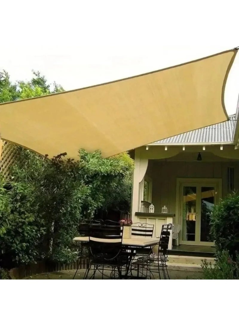 2x2m Beige Outdoor Sunshade Shading Net, UV Protection HDPE Mesh Fabric - Image 3