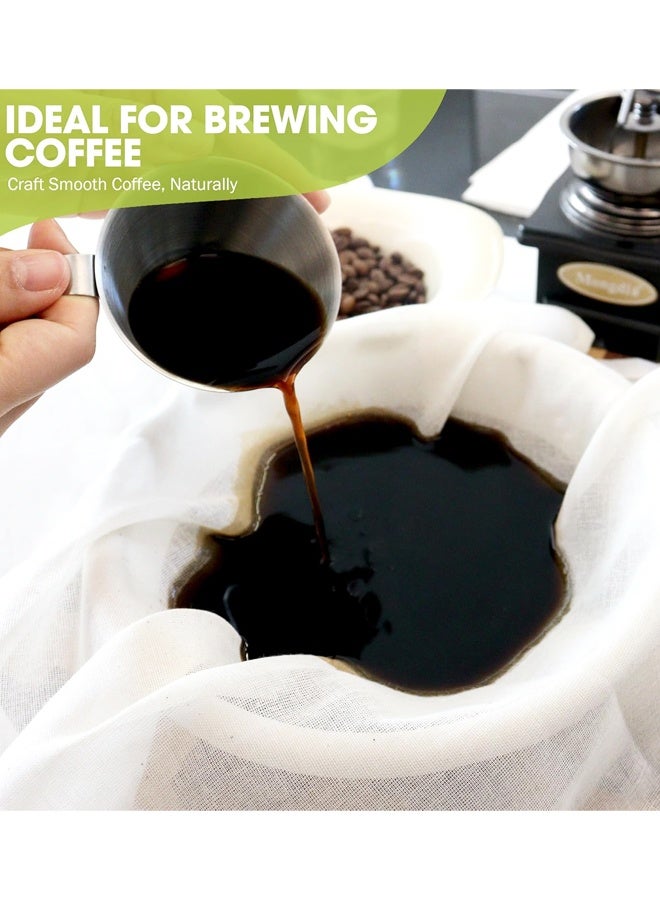 قطعتان من قماش الجبن، مقاس 20 بوصة × 20 بوصة، قماش جبن شبكي ناعم قابل لإعادة الاستخدام وقابل للغسل - للتصفية والطهي وصنع الجبن - Image 3