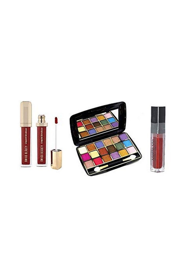 كلوب كومفرت - مجموعة ClubComfort® Beauty Combo المكونة من Sindoor + Matte Me Lipstick + 18 لونًا من ظلال العيون - Image 1