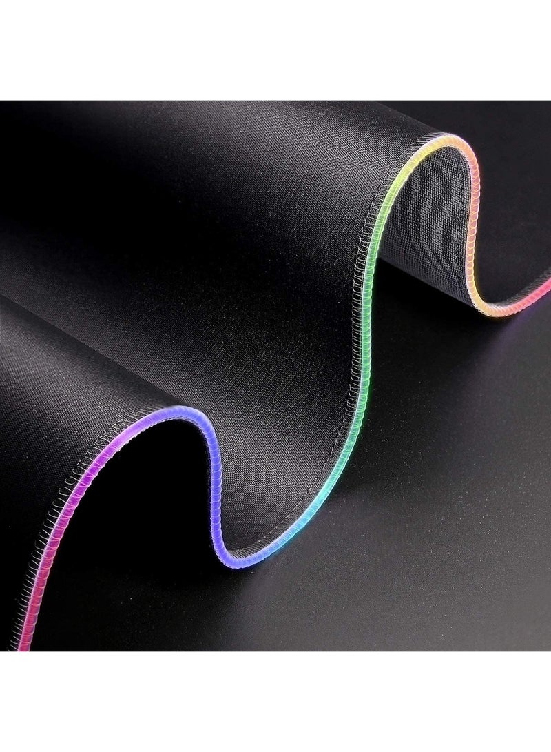 XL Extended RGB Gaming Mouse Pad, Glowing LED with 11 Lighting Modes, Smooth Non-Slip Rubber Base Surface, Computer Desk Mat for Mouse and Keyboard, 31.5 x 12 Inch, Waterproof. - Image 4