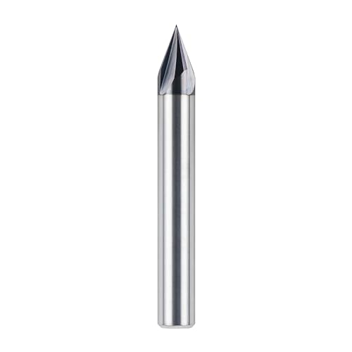 SpeTool 45 Degree V Groove Router Bit 1/4 Inch Shank, 4-Flute TiAIN Coated Solid Carbide V Bits for CNC Engraving and Chamfering Lettering - Image 1