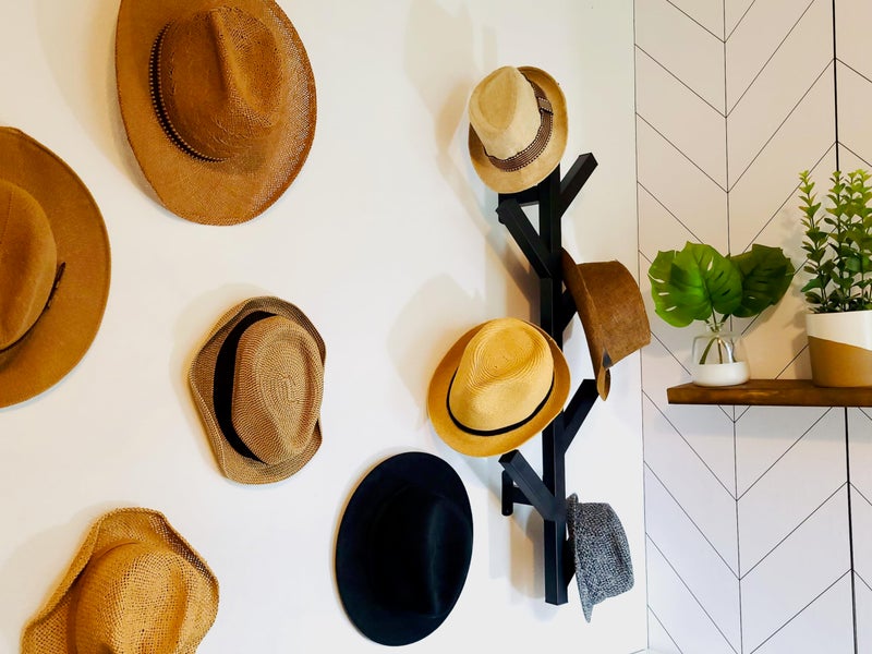 PREMIUM RACKS Coat Rack & Hat Rack - Modern Design - Wall Mounted - Stylish - (Black) - Image 4