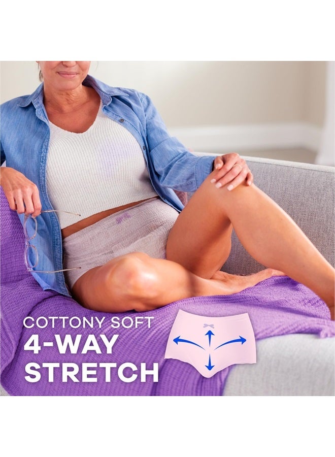Always Discreet ملابس داخلية للنساء بعد الولادة وحالات سلس البول، قصة كلاسيكية، مقاس كبير جدًا، أقصى قدر من الامتصاص، للاستخدام مرة واحدة، 15 قطعة (عبوة من قطعة واحدة) (قد تختلف العبوة) - Image 5