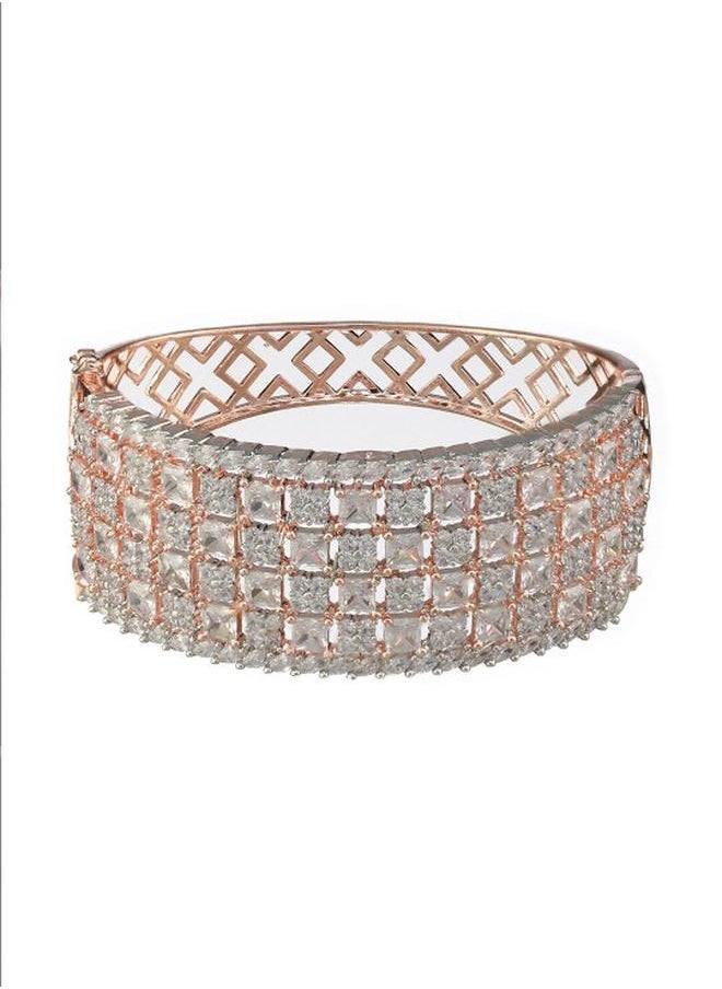 Priyaasi Elegant Women Brass Bracelet with pattern and secured with Interlock closure and styled in ideal for Western moments — a must-have for your statement wardrobe.  - Image 2