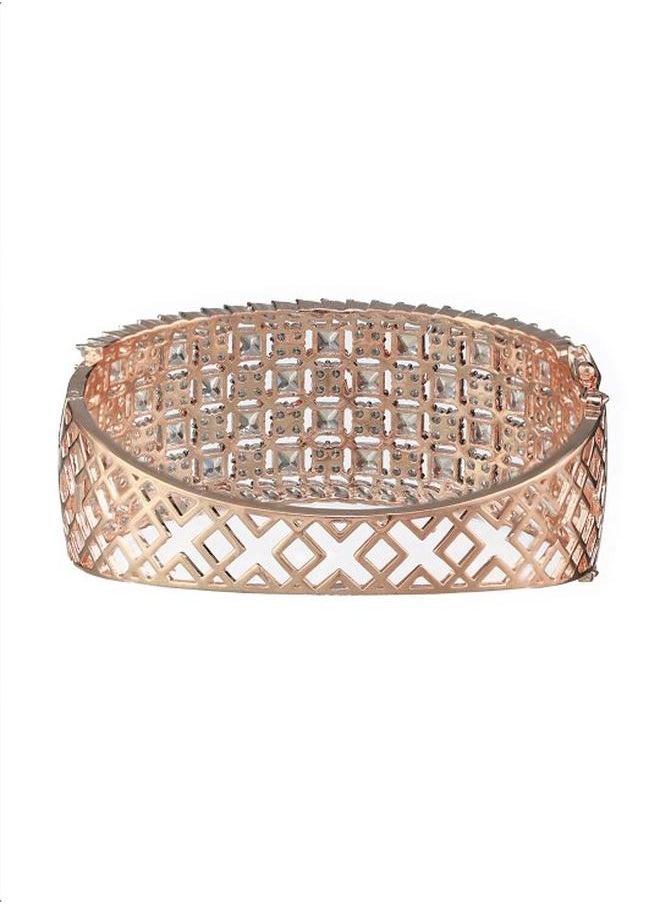 Priyaasi Elegant Women Brass Bracelet with pattern and secured with Interlock closure and styled in ideal for Western moments — a must-have for your statement wardrobe.  - Image 3