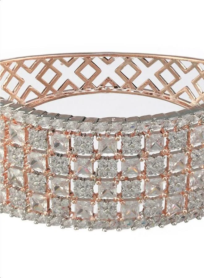 Priyaasi Elegant Women Brass Bracelet with pattern and secured with Interlock closure and styled in ideal for Western moments — a must-have for your statement wardrobe.