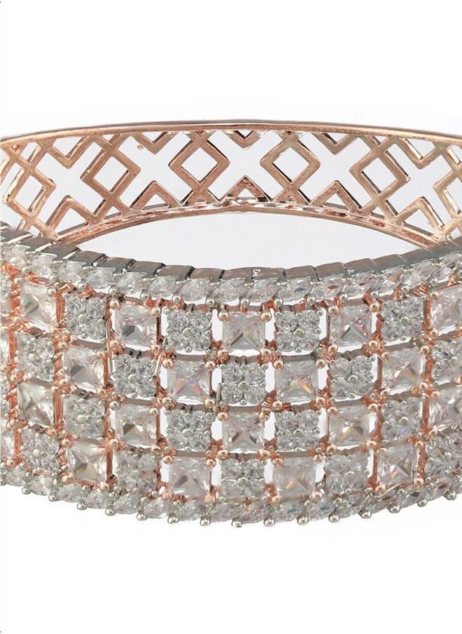Priyaasi Elegant Women Brass Bracelet with pattern and secured with Interlock closure and styled in ideal for Western moments — a must-have for your statement wardrobe.  - Image 4