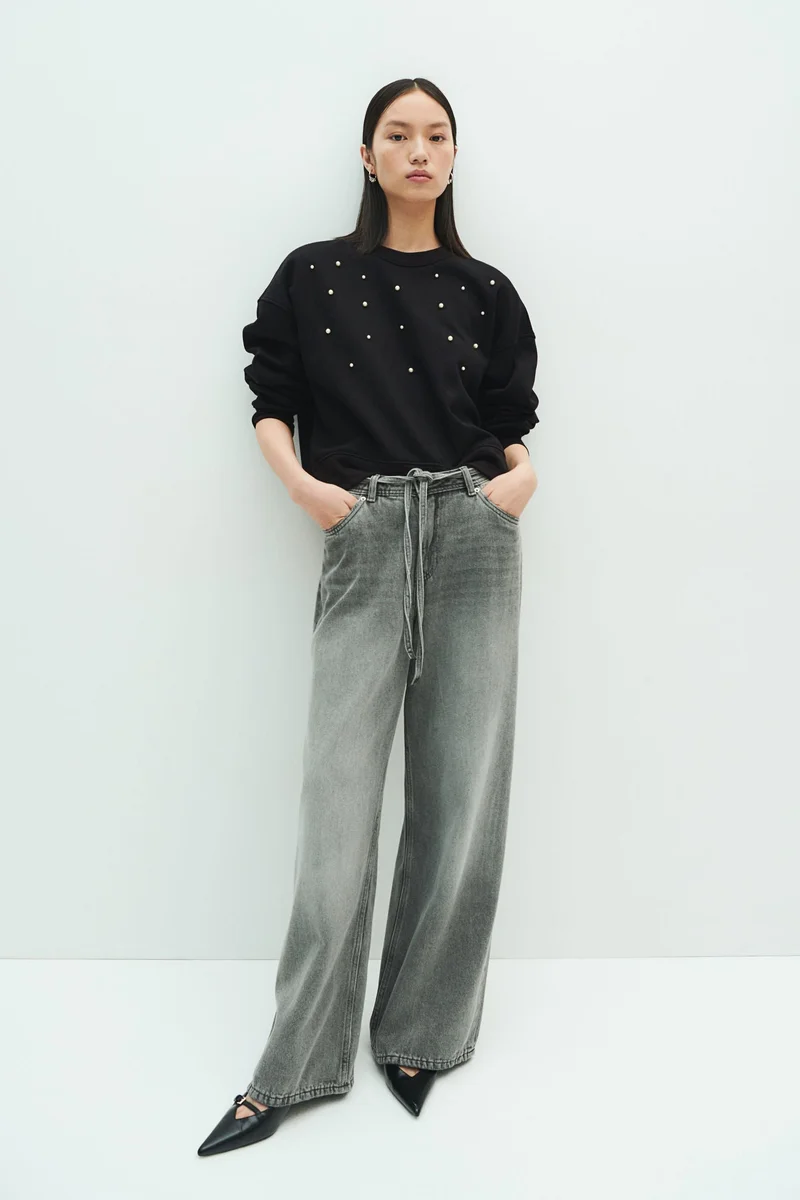 H&M Oversized embellished sweatshirt