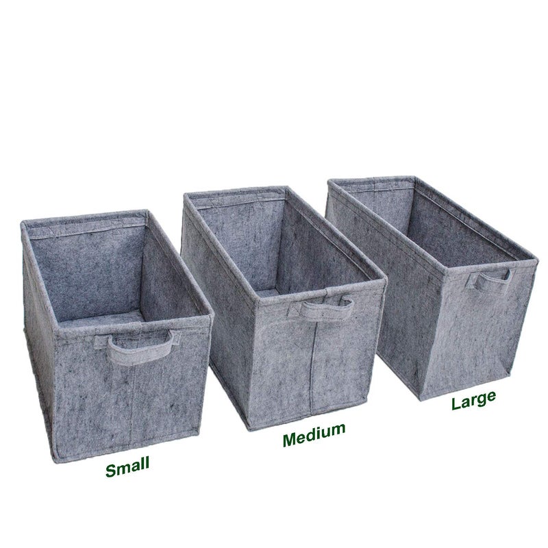 HIPPO - Storage Bins Foldable & Convenient Felt Fabric Storage Organizer - Pack of 4 pcs - Large Size - Image 5