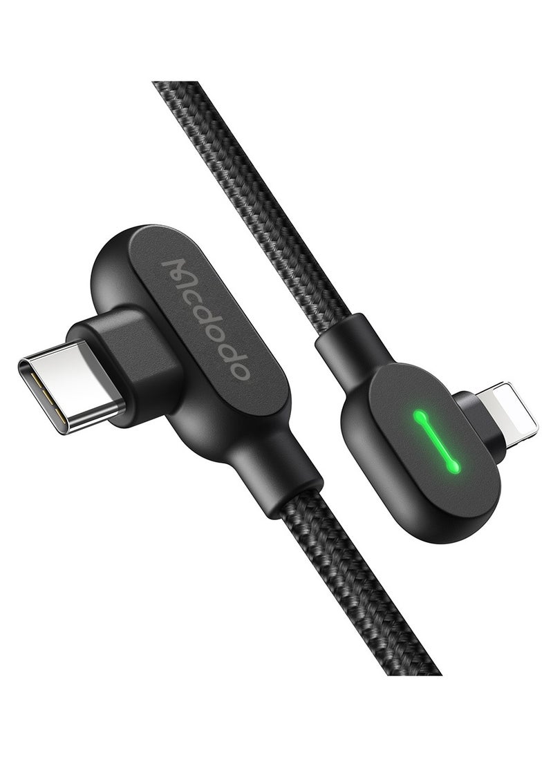Mcdodo - MCDODO 36W USB-C to Lightning PD Fast Charging Cable 1.8m Dual Elbow 90-Degree Design Soft LED Indicator High-Strength TPU Material Fast Data Transfer - Image 1