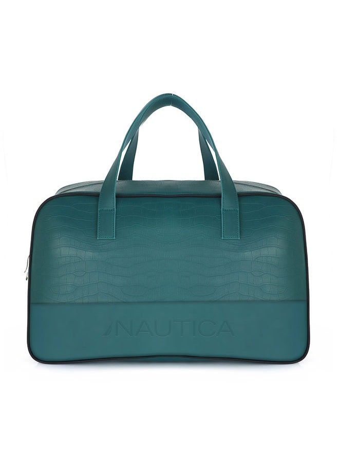 NAUTICA - Nautica Duffle Bag for Travel | Stylish Leatherette Luggage | Compact and Comfortable for Travelling | Suitable for Men's and Women's (Dark Green) 15 cm - Image 1