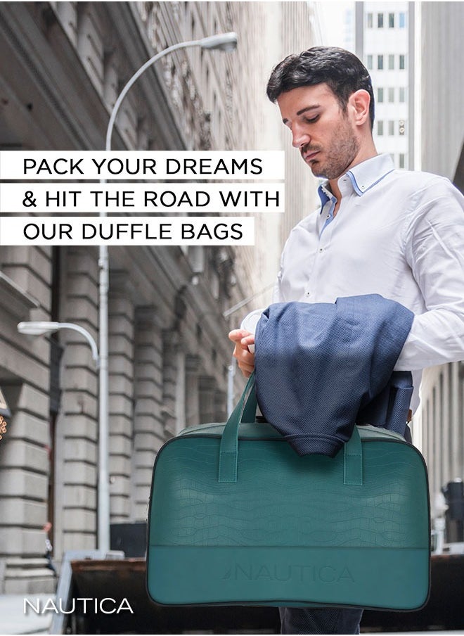 NAUTICA Nautica Duffle Bag for Travel Stylish Leatherette Luggage Compact and Comfortable for Travelling Suitable for Men s and Women s Dark Green 15 cm Best Price UAE Dubai Abu Dhabi