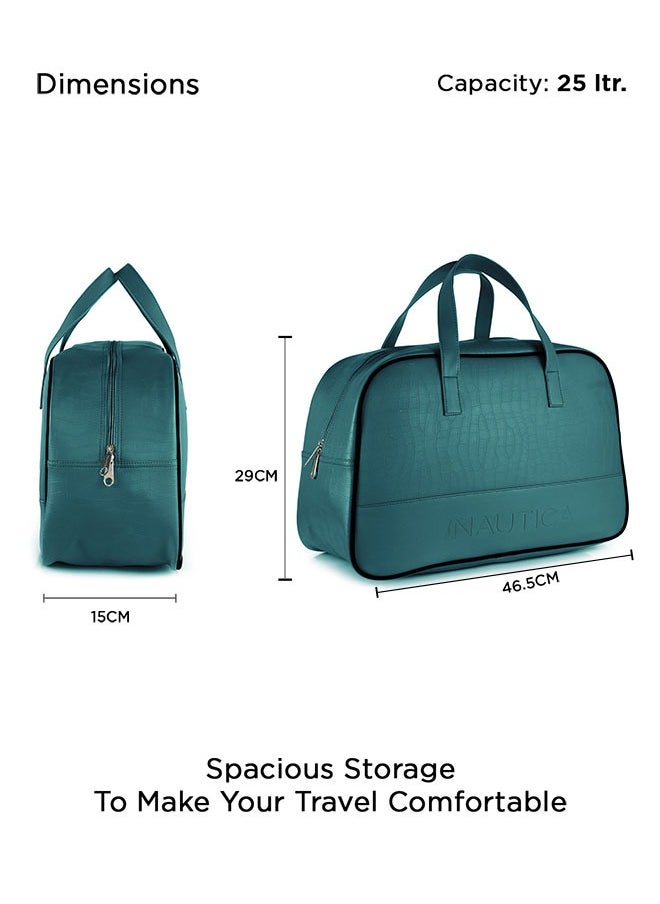 NAUTICA - Nautica Duffle Bag for Travel | Stylish Leatherette Luggage | Compact and Comfortable for Travelling | Suitable for Men's and Women's (Dark Green) 15 cm - Image 1