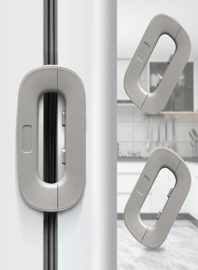 Bitnex Child Safety Door Locks,Self Adhesive Cabinet Locks and Refrigerator Fridge Freezer Door Lock with Strong Adhesive,No Drill, Easy Install Toddler Proof Latch for Fridge, Freezer, Cabinets, and Appliances - Image 1